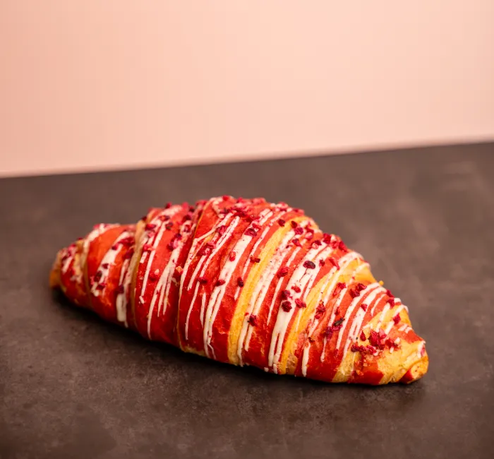 Málnás-vaníliás croissant